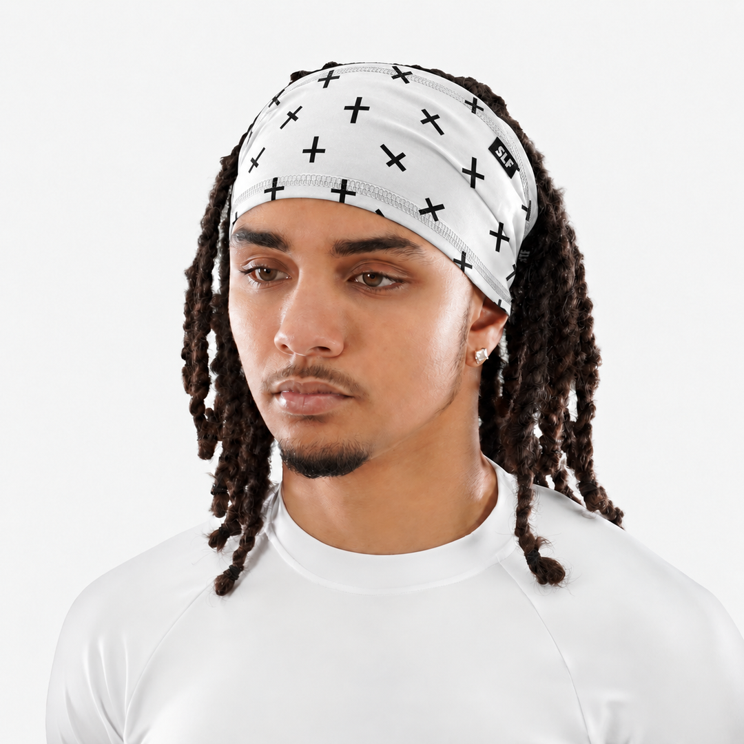 Faith Cross Pattern White Skull Wrap