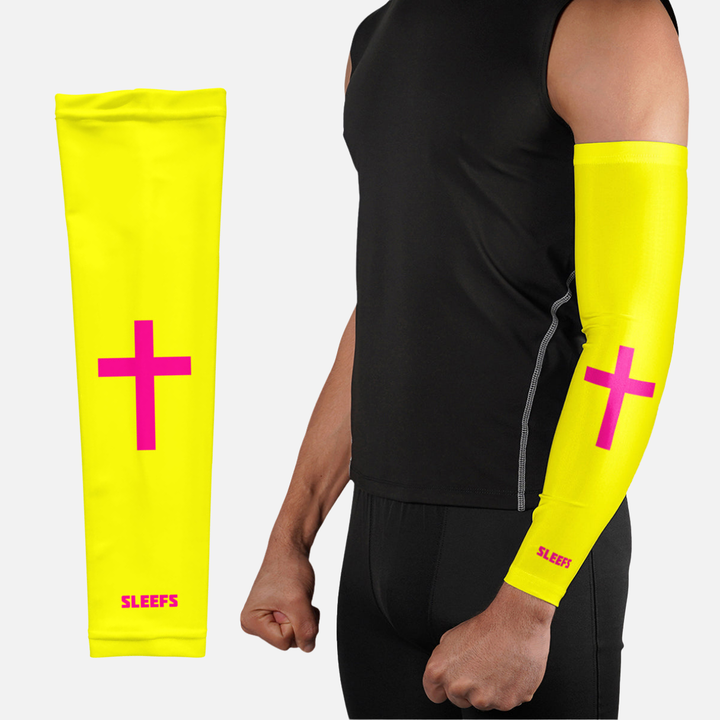 Faith Cross Volt Yellow Arm Sleeve