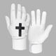 Faith Cross White Baseball Batting Gloves
