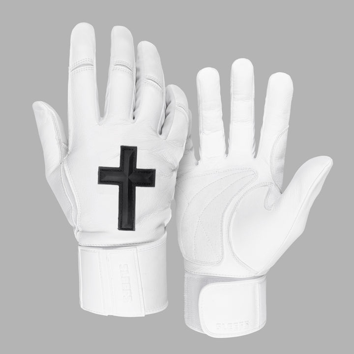Faith Cross White Baseball Batting Gloves