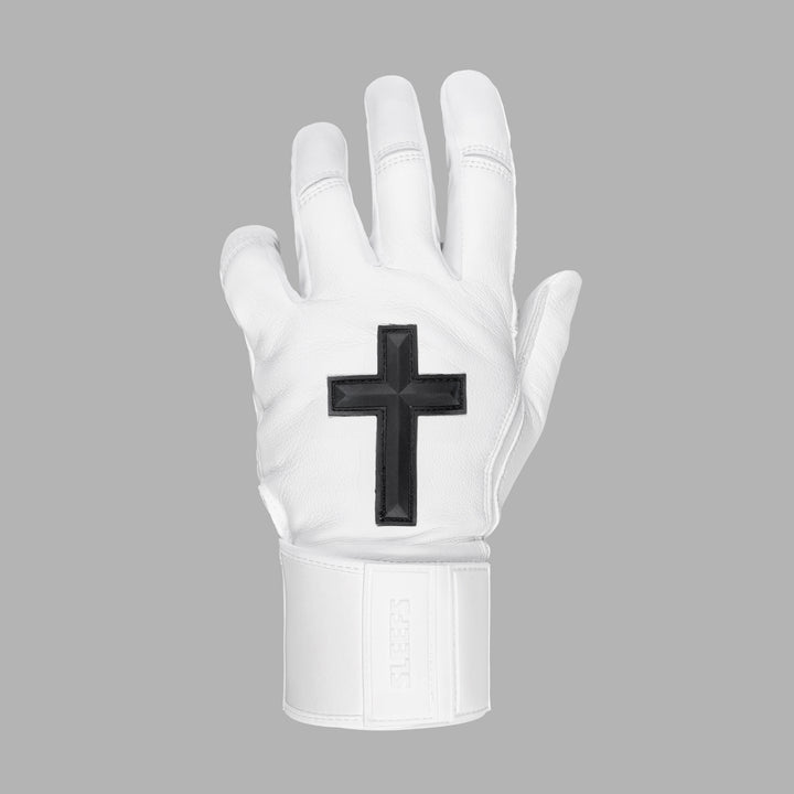 Faith Cross White Baseball Batting Gloves