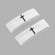 Faith Cross White Drip Bicep Bands