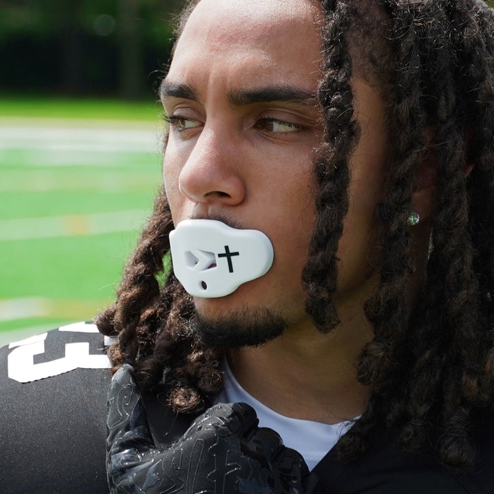 Faith Cross Soft Football Mouthguard Bundle