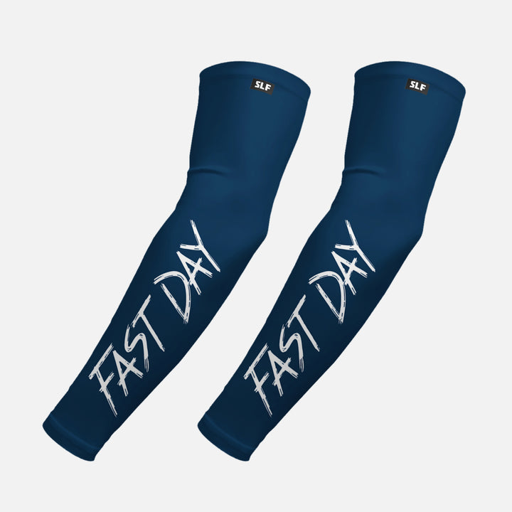 Fast Day Navy Running Sleeves - Pair