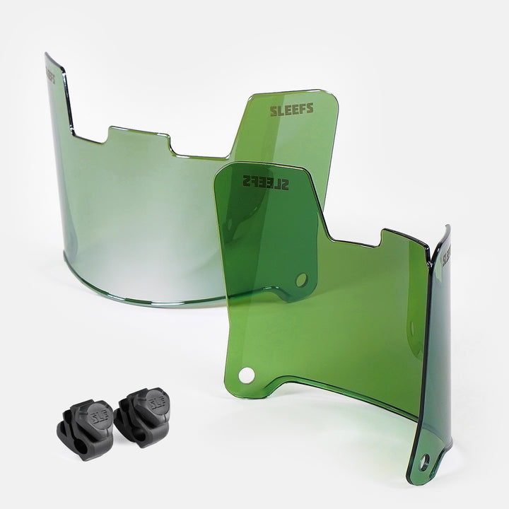 Fierce Green Machine Silver Helmet Eye-Shield Visor