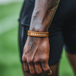 Football Lace Motivational Wristband