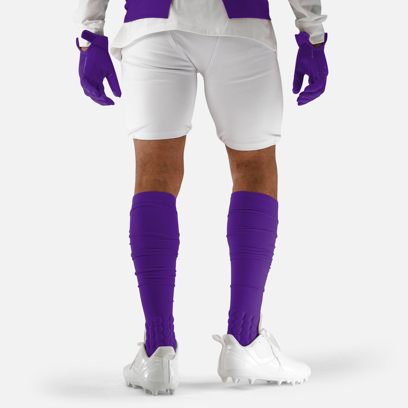 Hue Purple Football Padded Long Socks