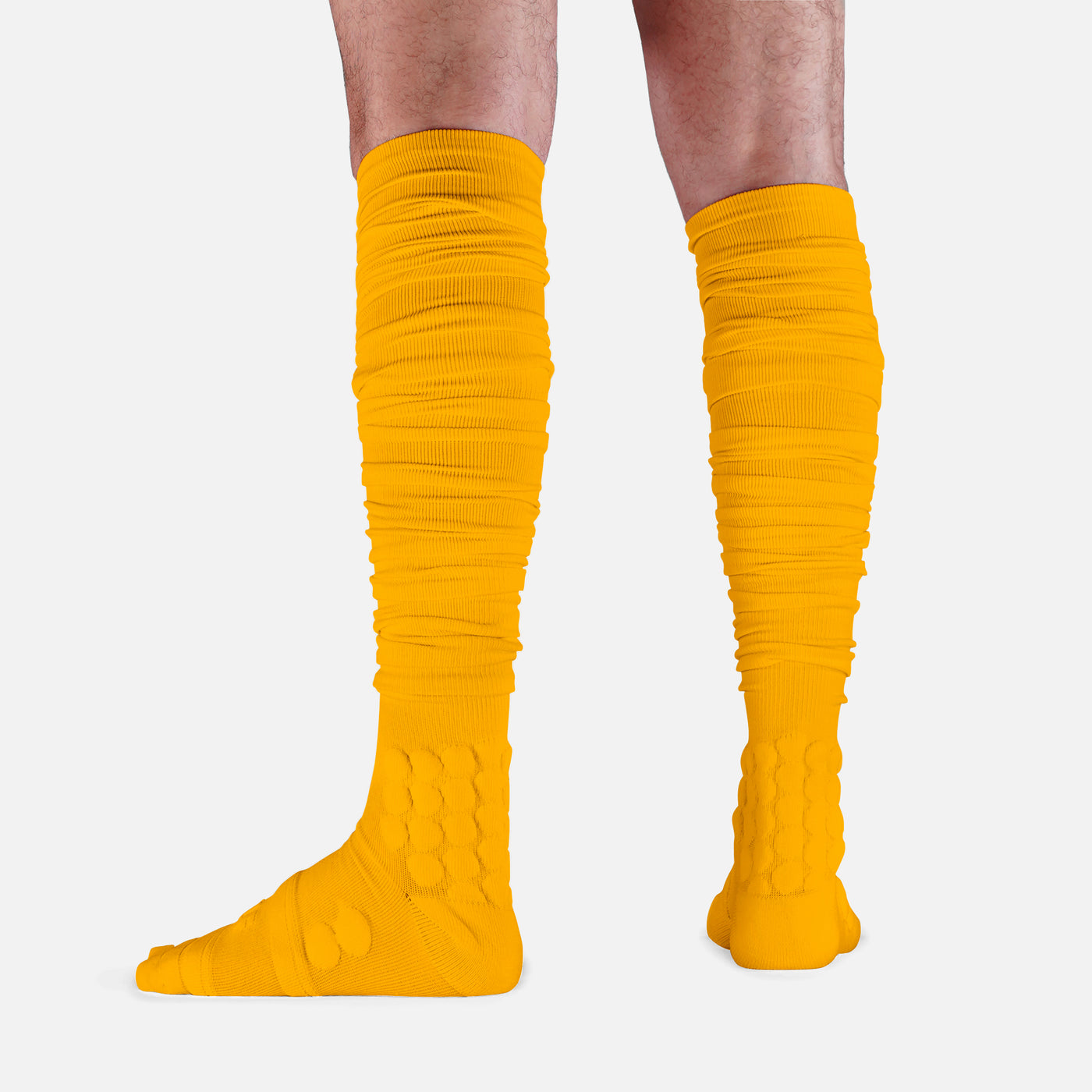 Hue Yellow Gold Football Padded Long Socks