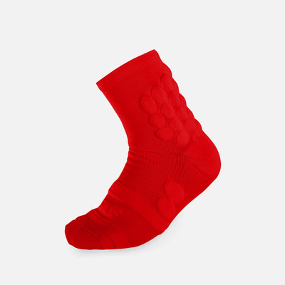 Hue Red Football Padded Short Kids Socks