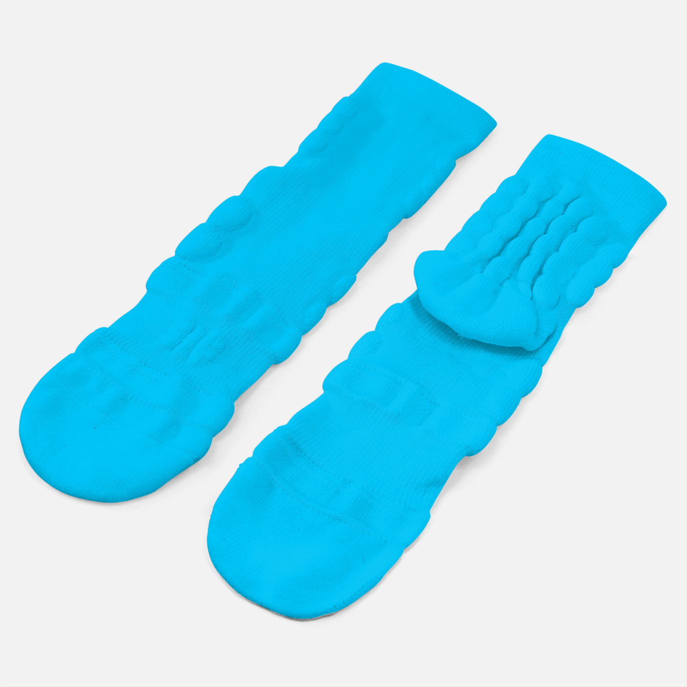 Hue Sky Blue Football Padded Short Kids Socks