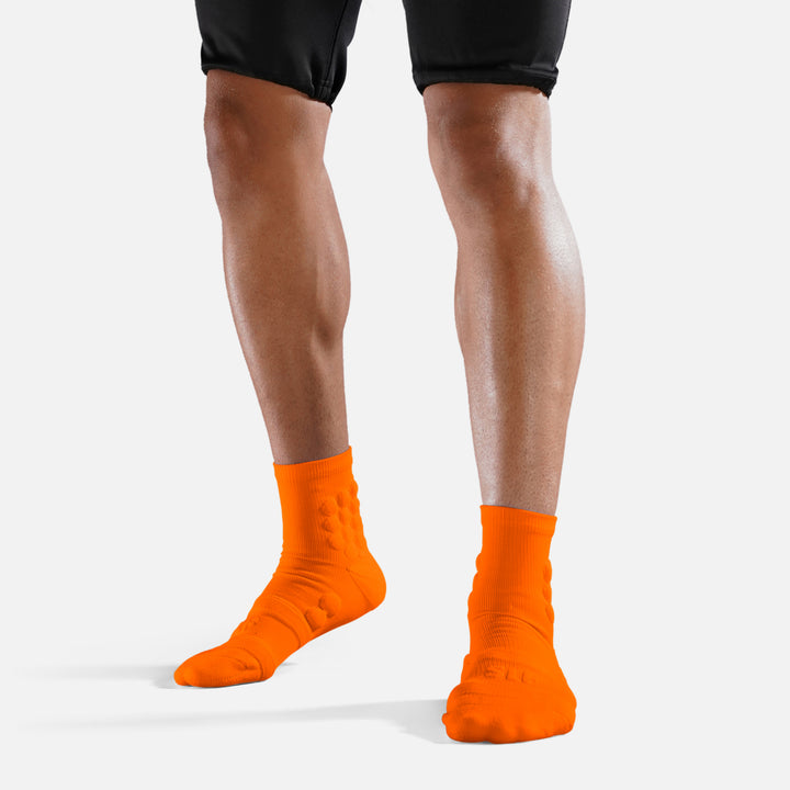 Hue Orange Football Padded Short Socks