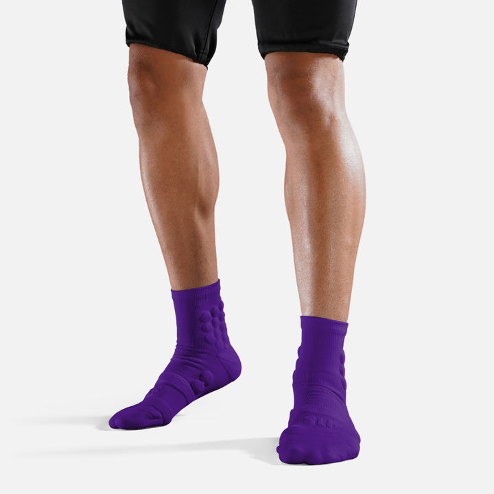 Hue Purple Football Padded Short Socks