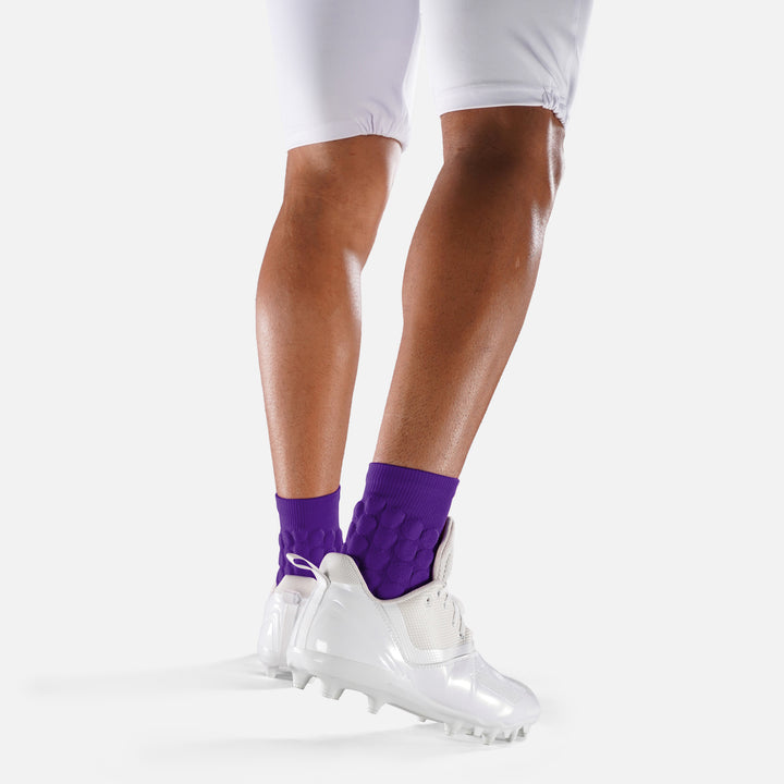 Hue Purple Football Padded Short Socks