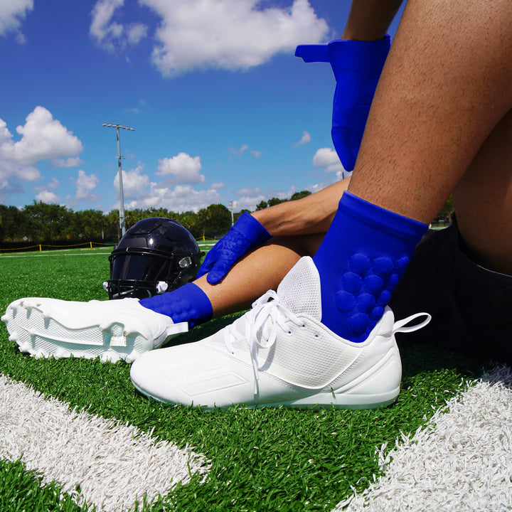 Hue Royal Blue Football Padded Short Socks