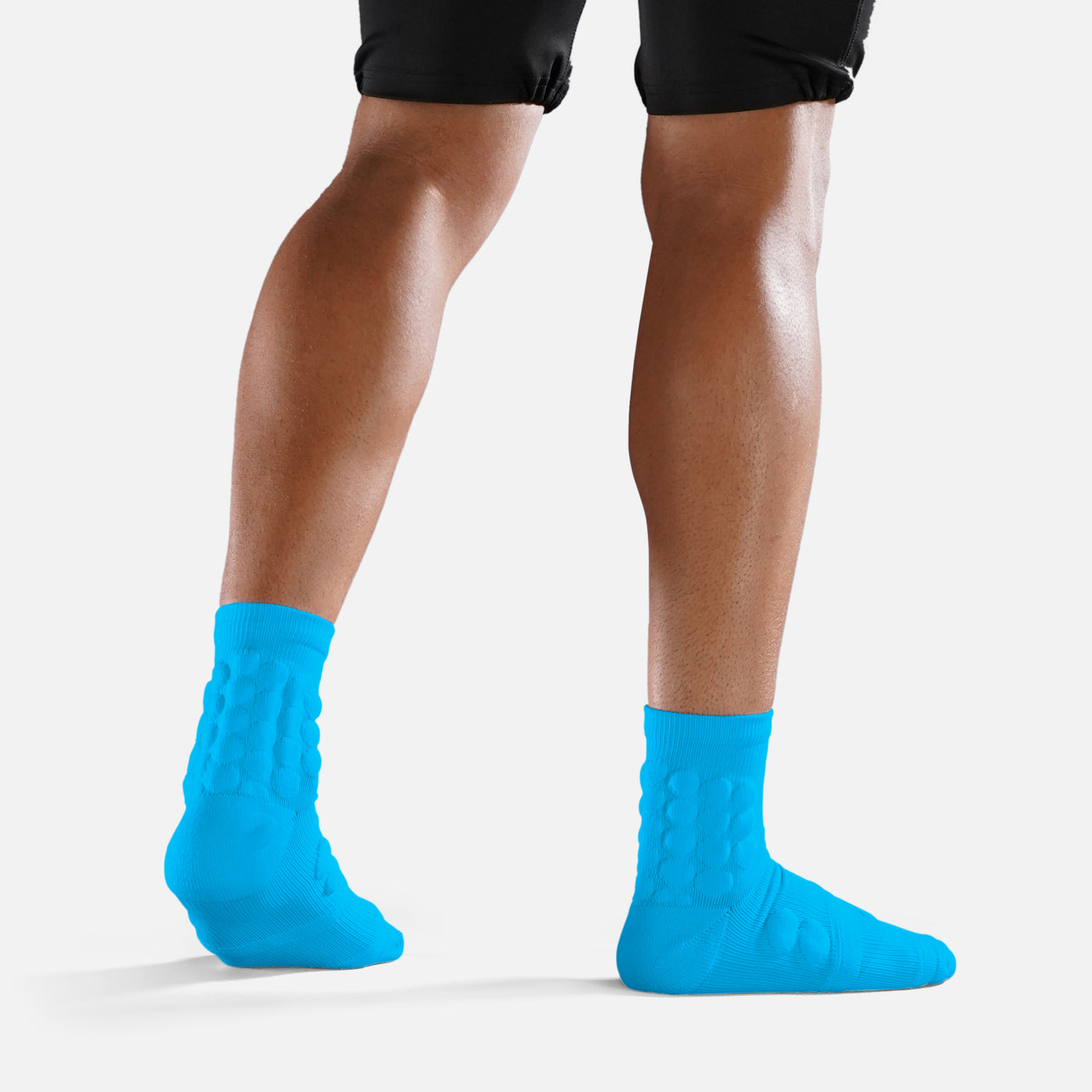 Hue Sky Blue Football Padded Short Socks