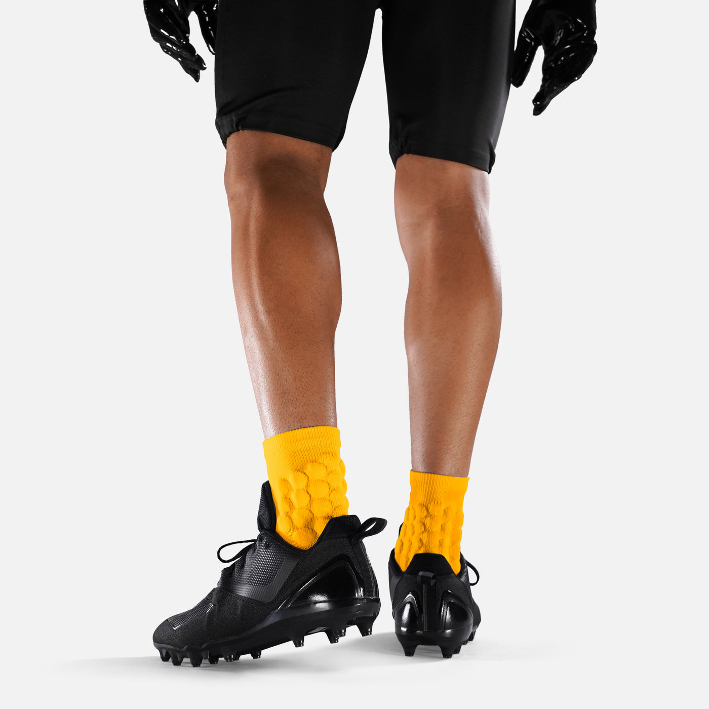 Hue Yellow Gold Football Padded Short Socks