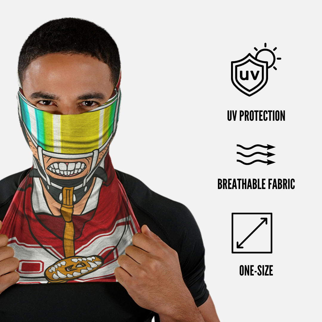 Football Player Red Maroon Neck Gaiter