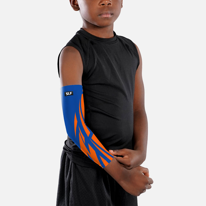 Fracture Blue Orange Kids Arm Sleeve