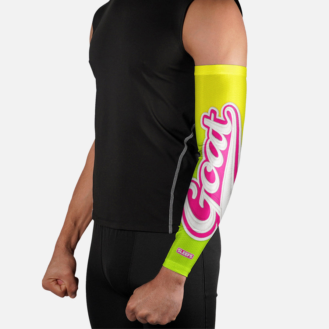 GOAT Patch Lime Green and Blue Blush Arm Sleeves Pair