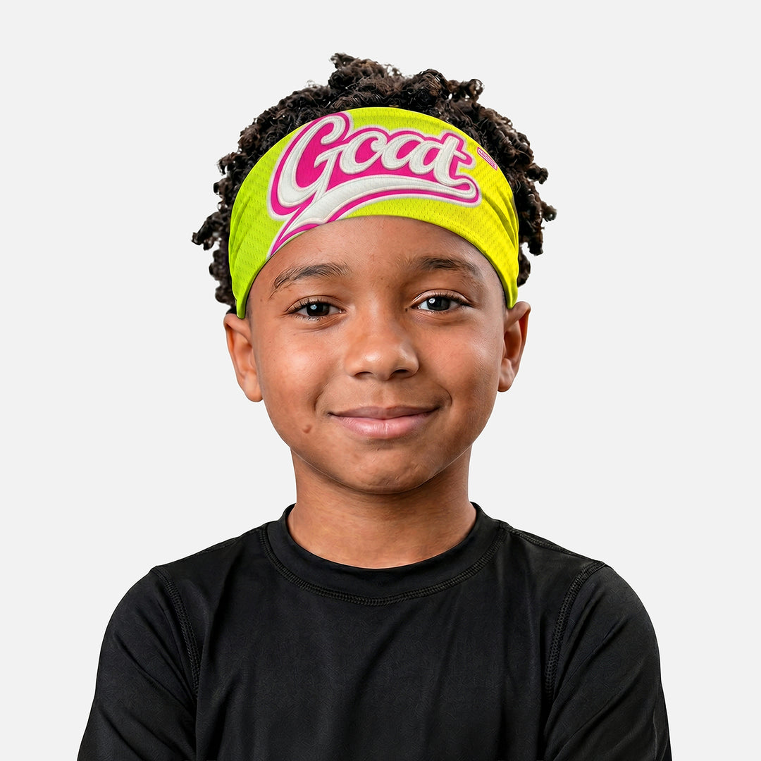 GOAT Patch Neon Lime Kids Headband