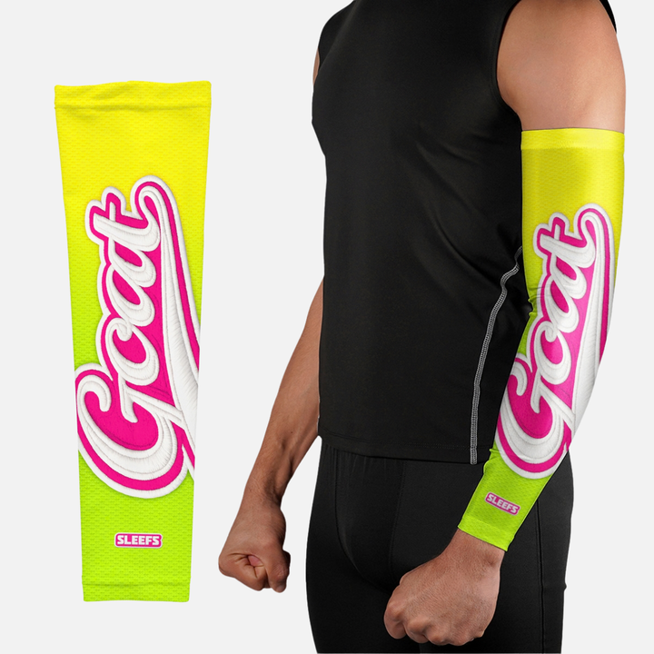 GOAT Patch Lime Green and Blue Blush Arm Sleeves Pair