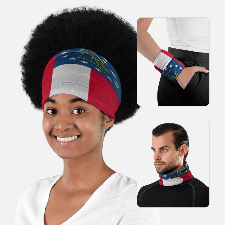 Georgia State Flag Neck Gaiter