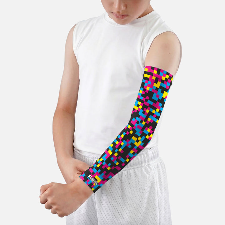 Glitch Grid Kids Arm Sleeve