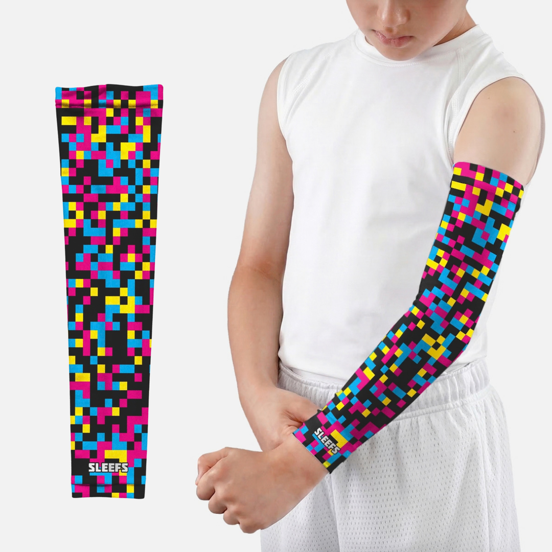 Glitch Grid Kids Arm Sleeve