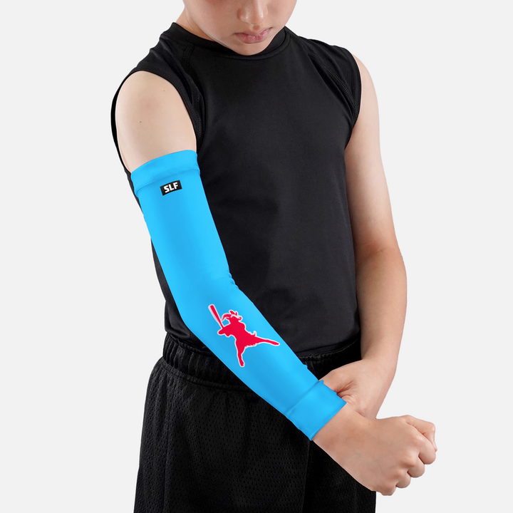 Goat Baseball Hue Sky Blue Kids Arm Sleeve