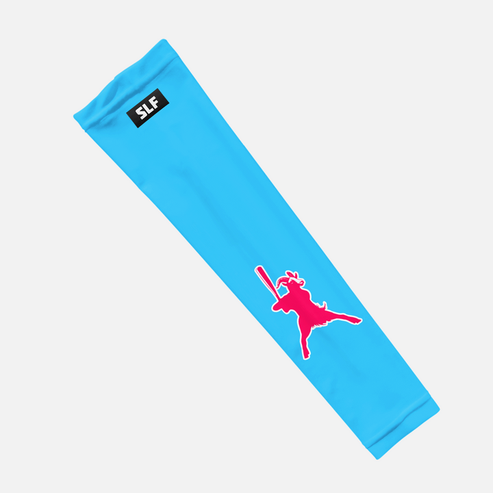 Goat Baseball Hue Sky Blue Kids Arm Sleeve