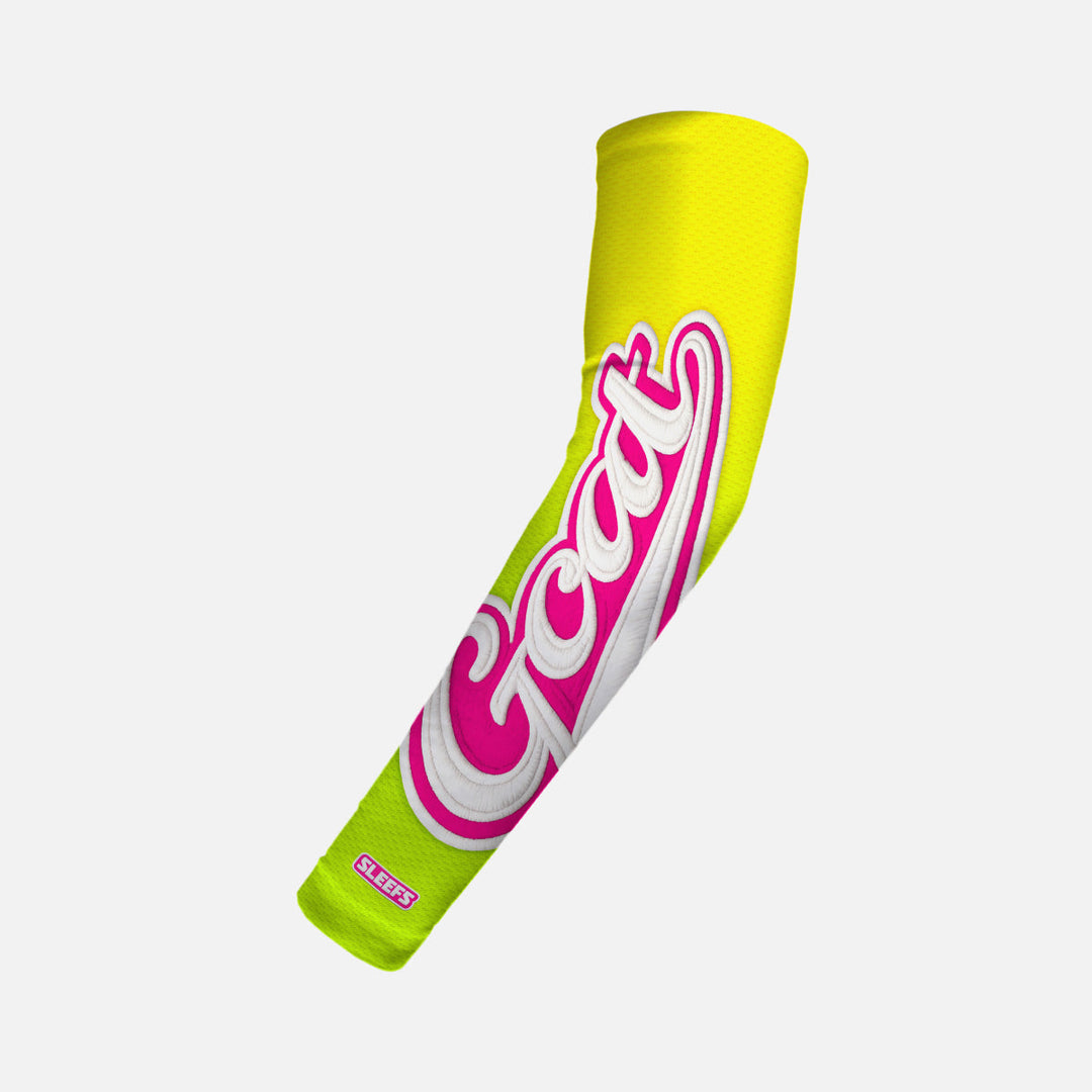 GOAT Patch Lime Green and Blue Blush Kids Arm Sleeves Pair