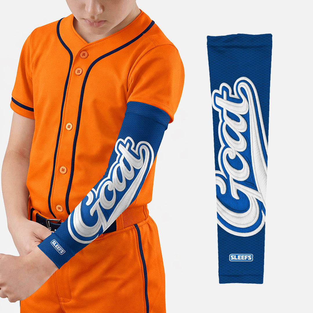 GOAT Patch Americana Red and Blue Kids Arm Sleeves Pair