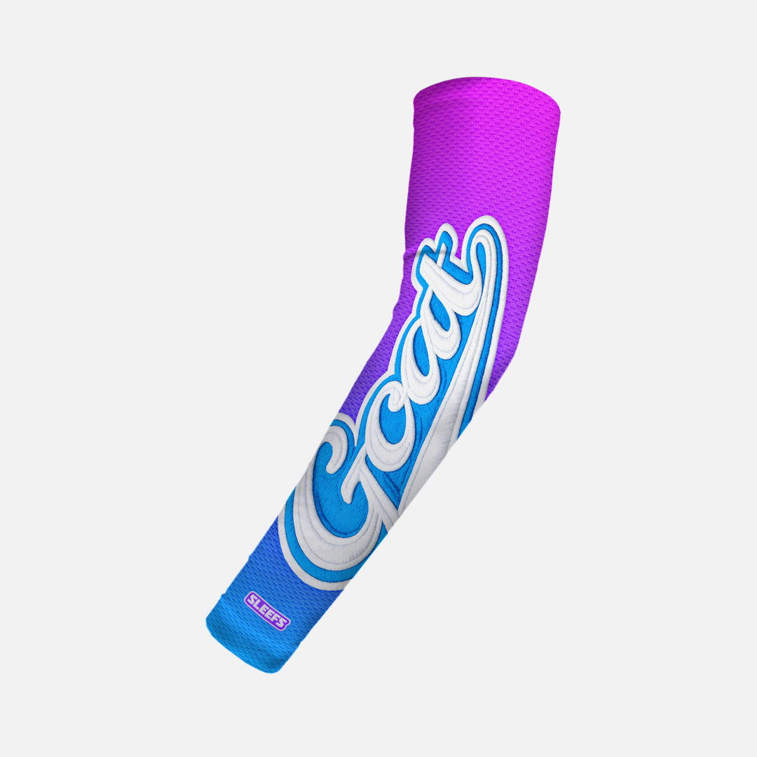 GOAT Patch Lime Green and Blue Blush Kids Arm Sleeves Pair