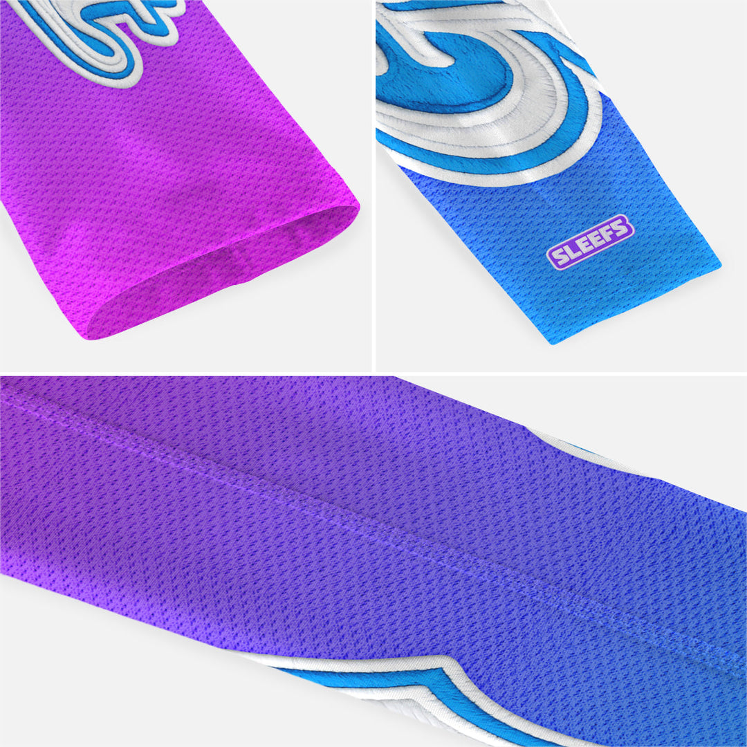 GOAT Patch Lime Green and Blue Blush Kids Arm Sleeves Pair