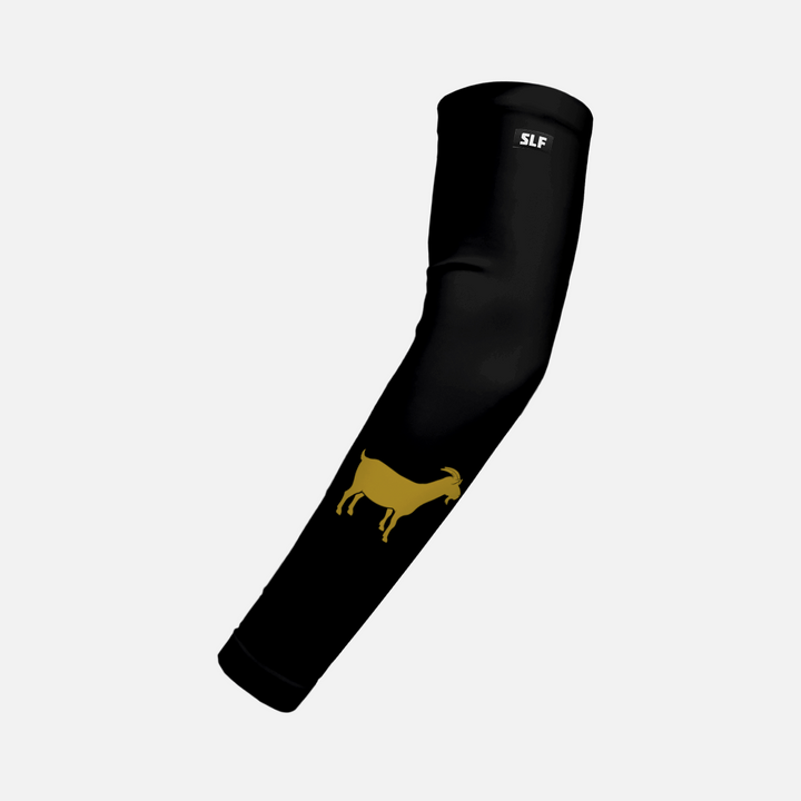 Goat Emoticon Black Kids Arm Sleeve