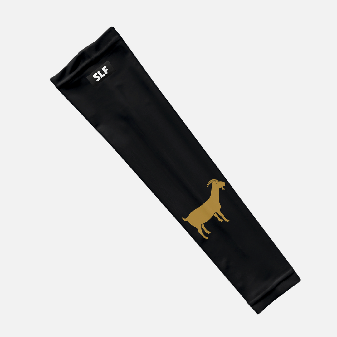 Goat Emoticon Black Kids Arm Sleeve