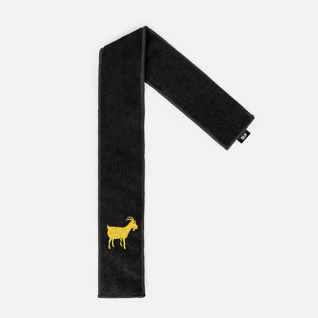 Goat Emoticon Black Thin Football Towel
