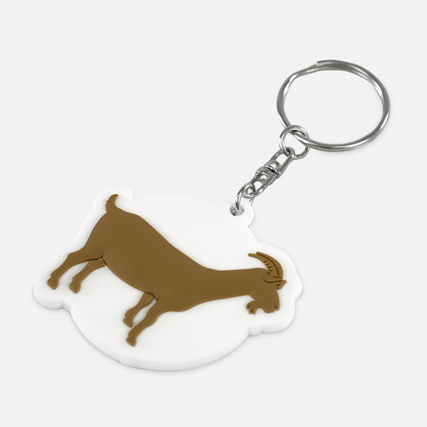 Goat Emoticon Keychain