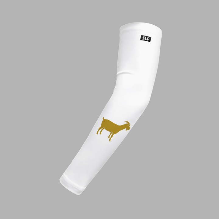 Goat Emoticon White Kids Arm Sleeve