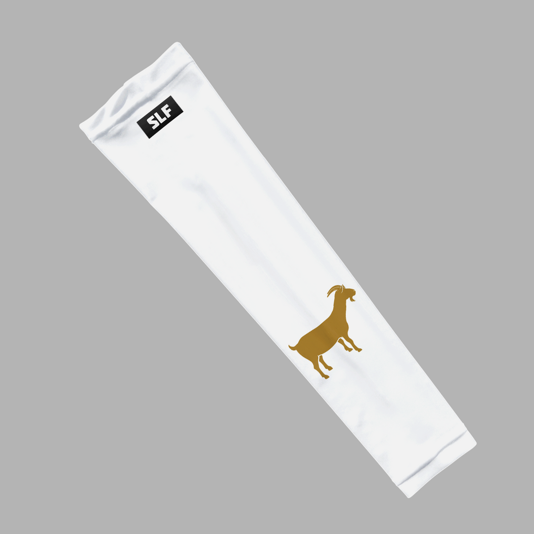 Goat Emoticon White Kids Arm Sleeve