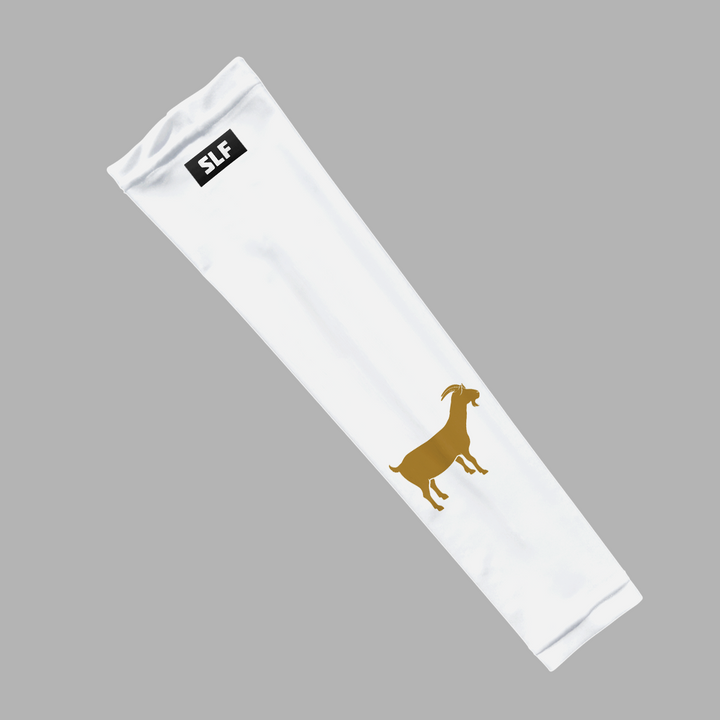 Goat Emoticon White Kids Arm Sleeve