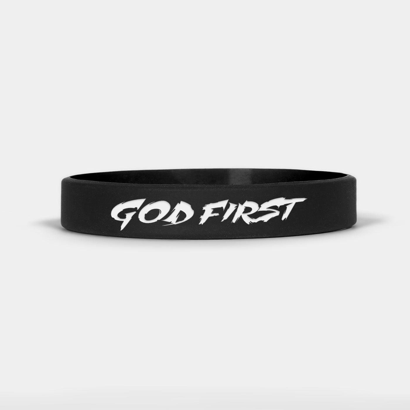 God First Black Motivational Wristband