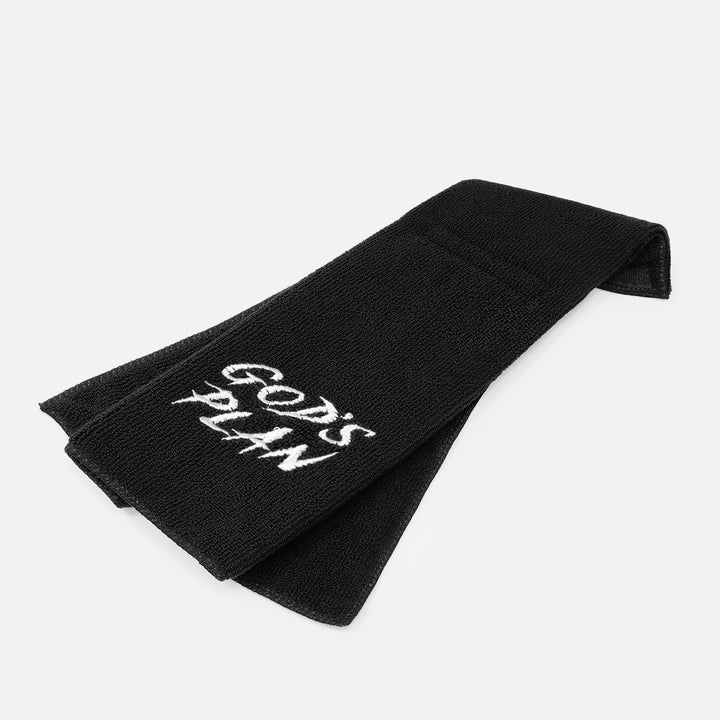 God's Plan Black Football Towel