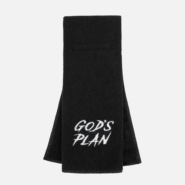 God's Plan Black Football Towel