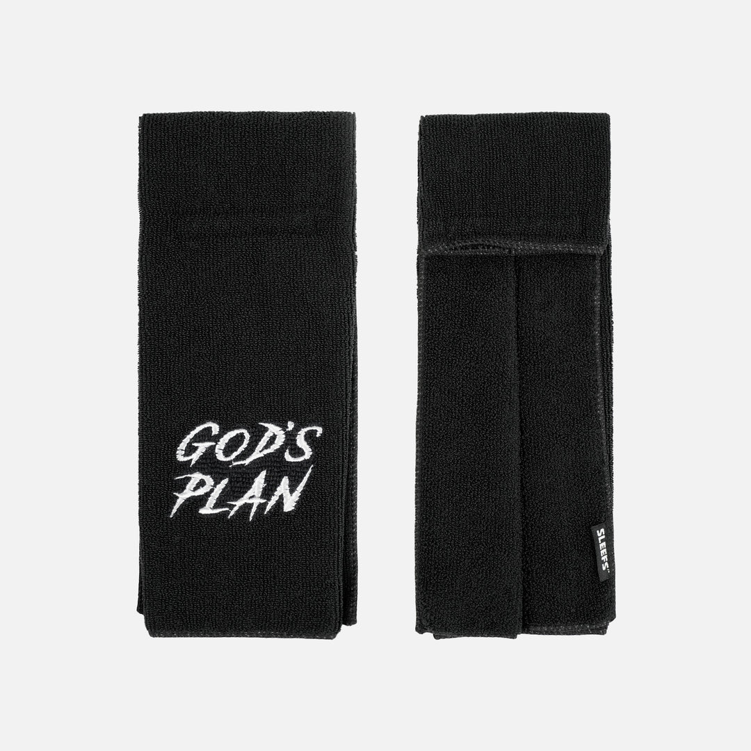 God's Plan Black Football Towel