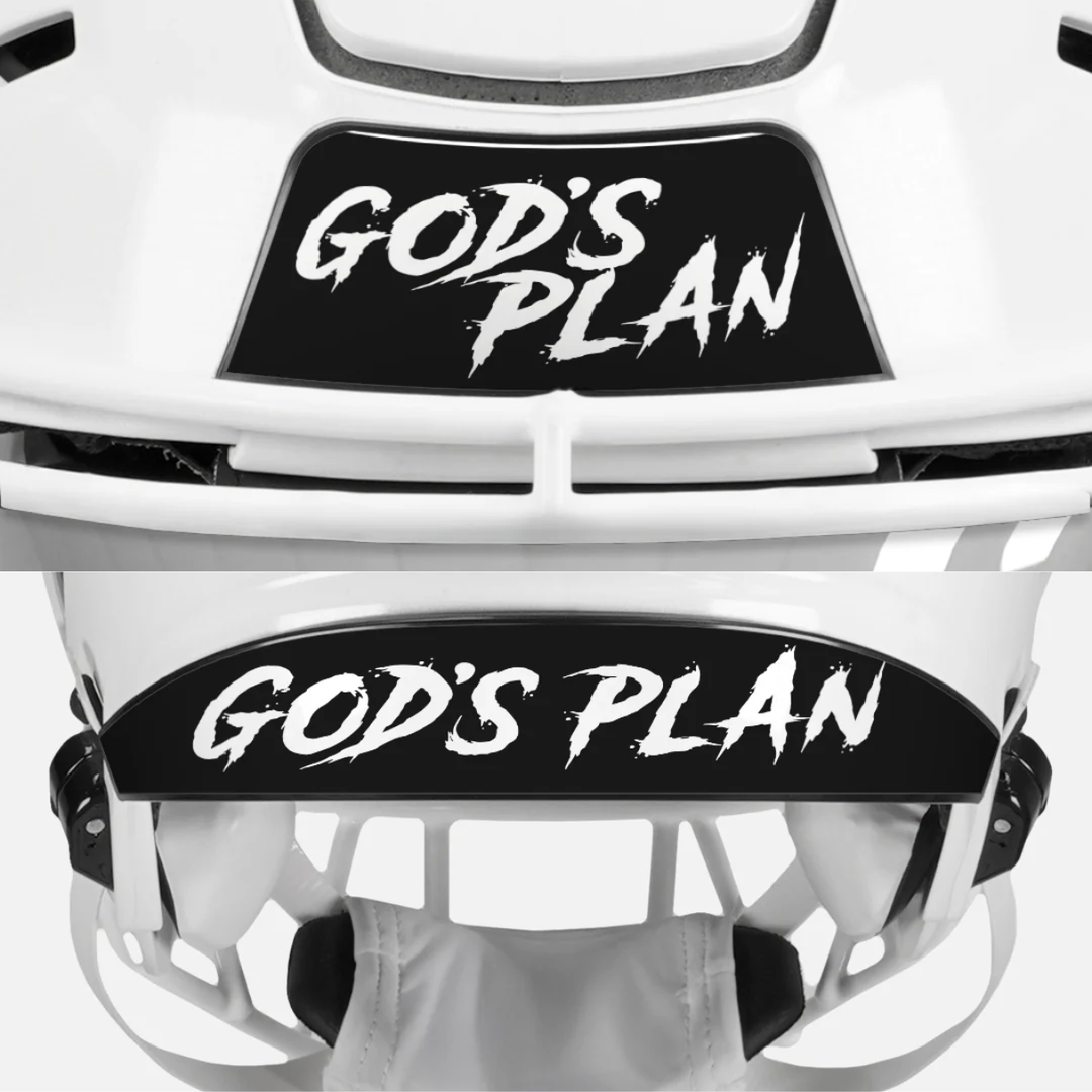 Sleefs God's Plan Riddell Speedflex Front and Back Bumper Sticker Kit