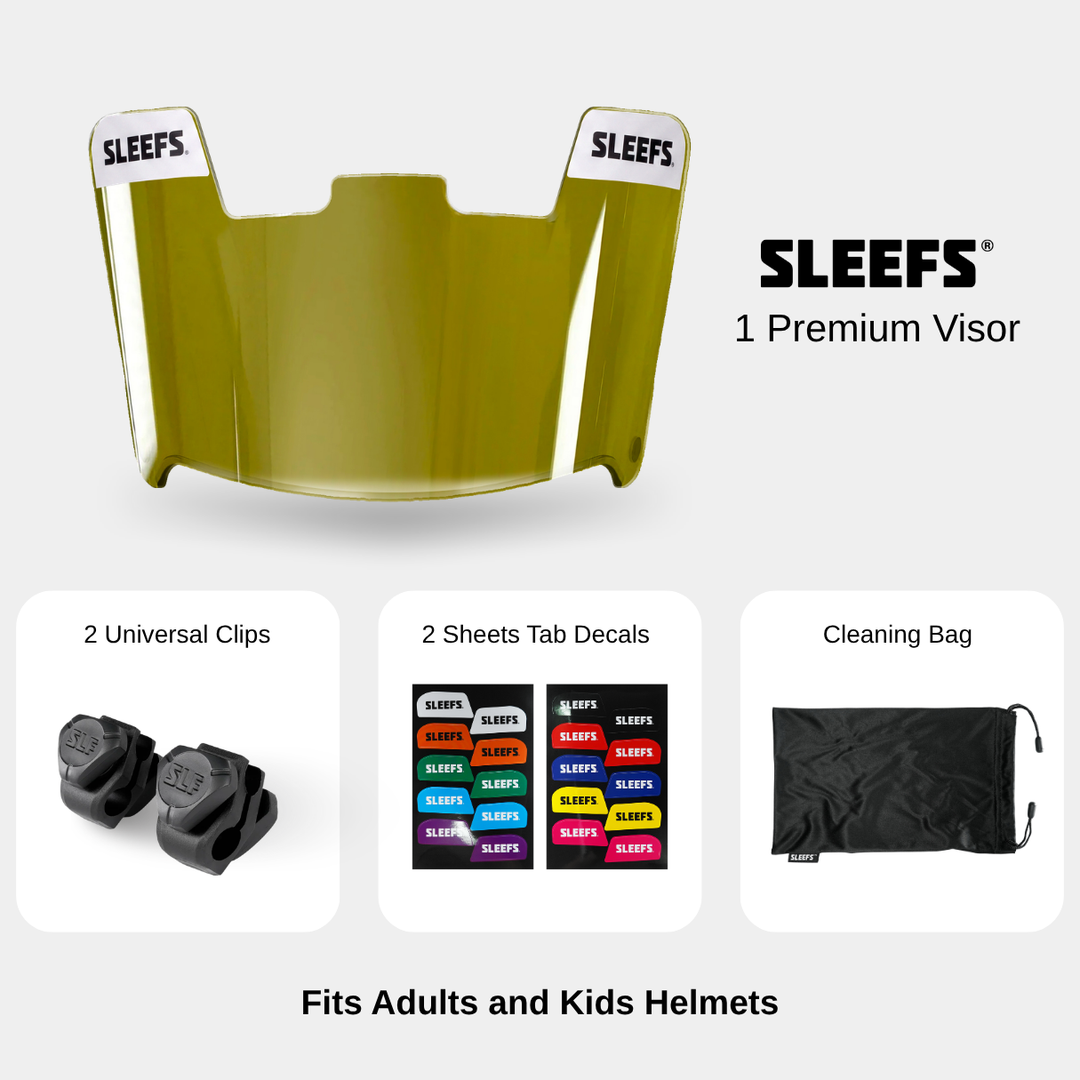 Hue Gold Helmet Eye-Shield Visor