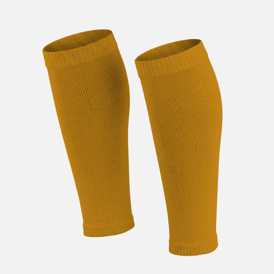 Hue Gold Knitted Compression Calf Sleeves