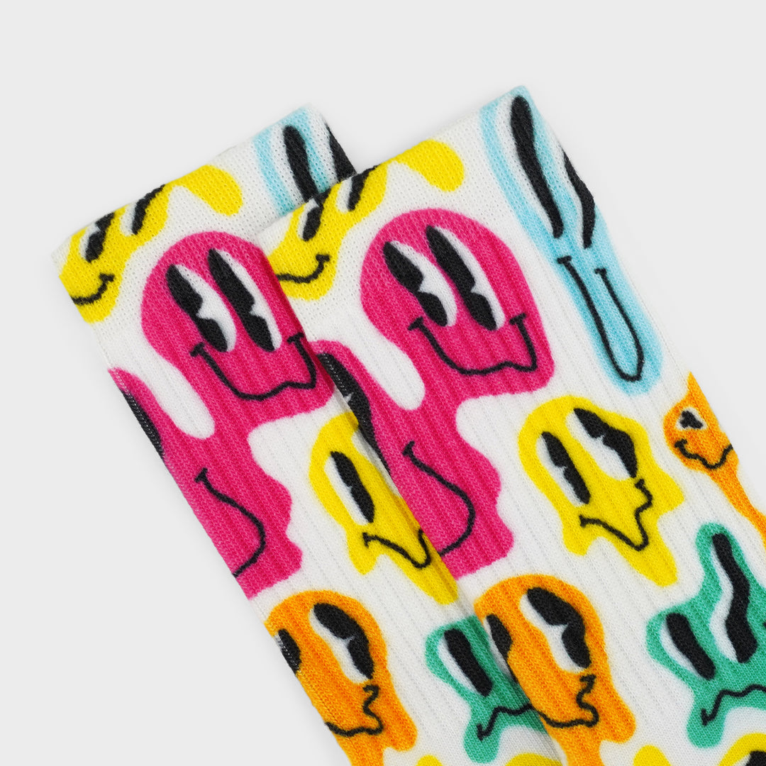 Gooey Faces Crew Socks