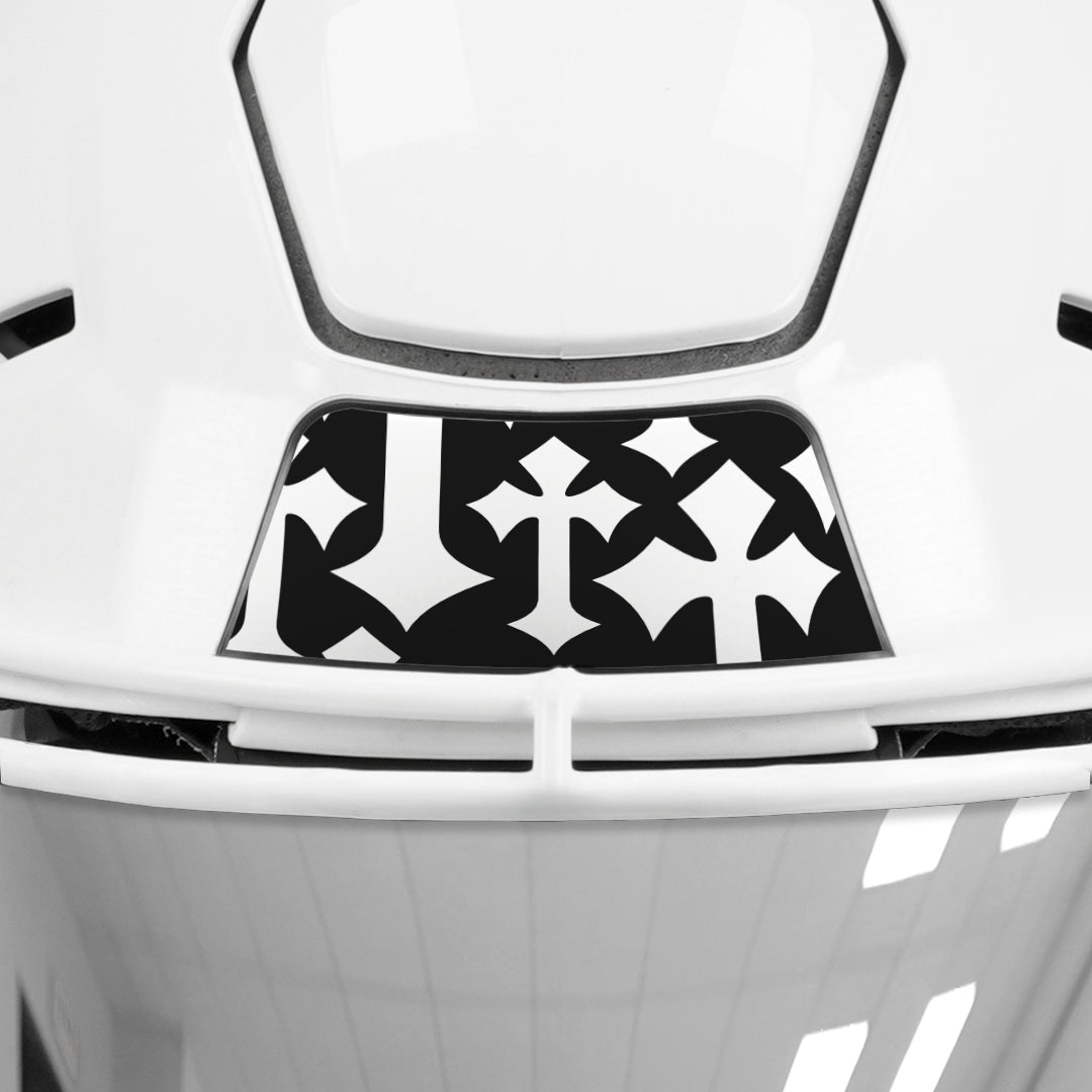 Gothic Cross Riddell Speedflex Front and Back Bumper Sticker Kit